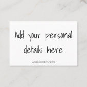 Visitenkarten - Baby Girls Clothes Waschleine Visitenkarte (Rückseite)