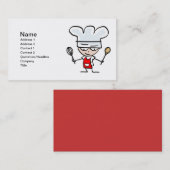 Visitenkarten Backen - Cartoon Koch für Bäckereien Visitenkarte (Vorne/Hinten)