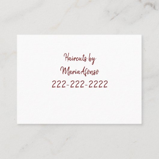 Visitenkarten, Barbershop Visitenkarten Visitenkarte (Rückseite)
