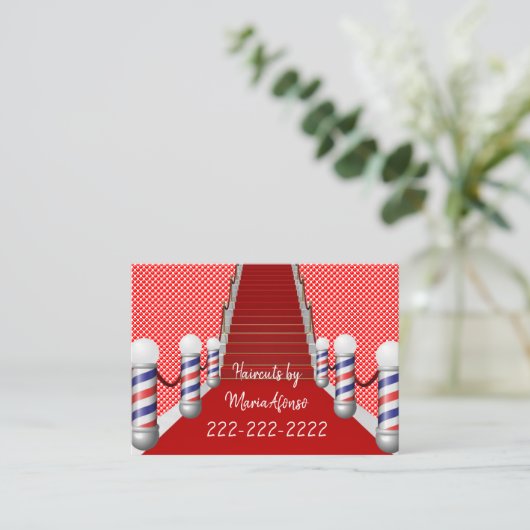 Visitenkarten, Barbershop Visitenkarten Visitenkarte (Stehend Vorderseite)