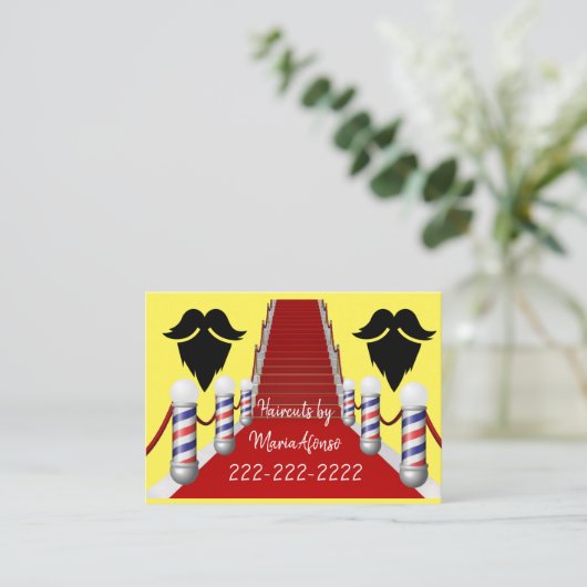 Visitenkarten, Barbershop Visitenkarten Visitenkarte (Stehend Vorderseite)