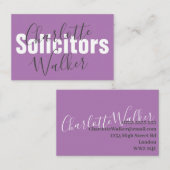 Visitenkarten - Berufliche Lilac-Karten anpassen Visitenkarte (Vorne/Hinten)