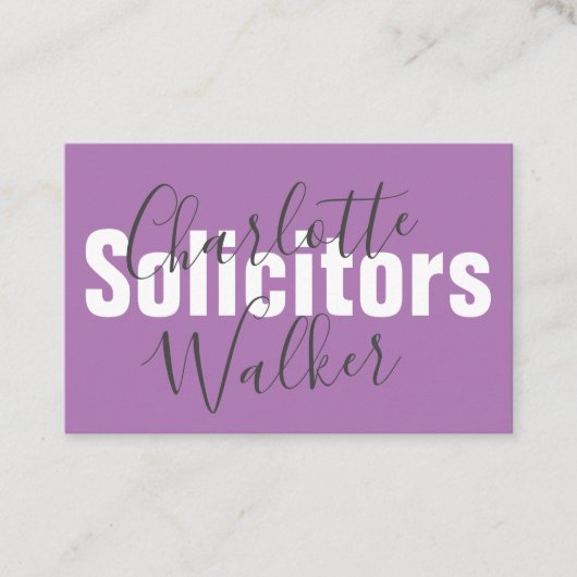 Visitenkarten - Berufliche Lilac-Karten anpassen Visitenkarte (Vorderseite)