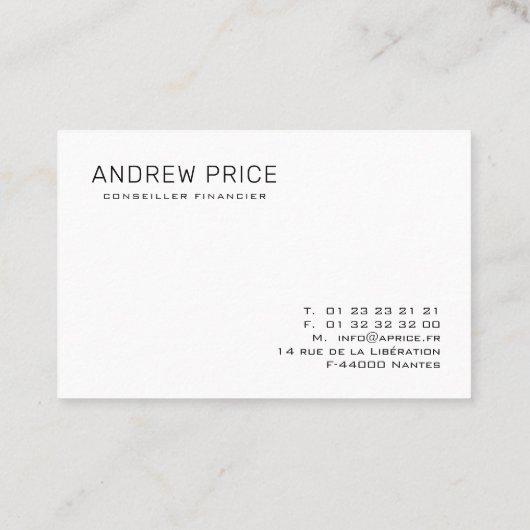 Visitenkarten - Berufsbilder Visitenkarte (Rückseite)