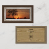 Visitenkarten - Bilderrahmen-Art 01 (Braun) Visitenkarte (Vorne/Hinten)