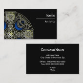 Visitenkarten blau keltisches Kreuz Visitenkarte (Vorne/Hinten)