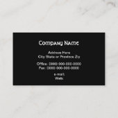 Visitenkarten blau keltisches Kreuz Visitenkarte (Rückseite)