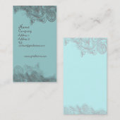 Visitenkarten blau und silberfarbene Wirbel Visitenkarte (Vorne/Hinten)