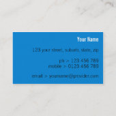 Visitenkarten > blaues skye [Blau: Holzkohle] Visitenkarte (Rückseite)