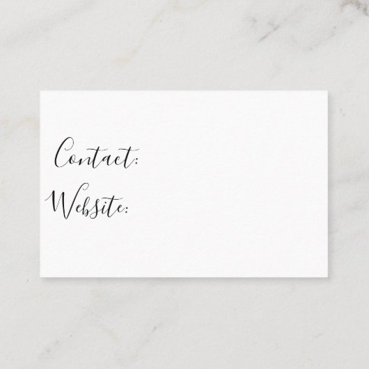 Visitenkarten - Blumenmuster-Design2 Visitenkarte (Rückseite)