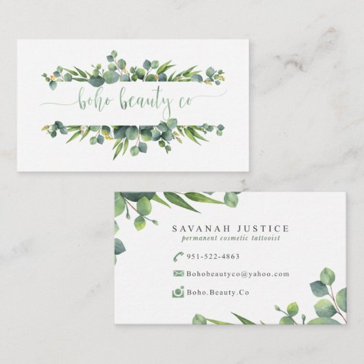 Visitenkarten Boho Schönheits-Co Visitenkarte (Vorne/Hinten)