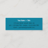 Visitenkarten > Café grande [Schokolade:Aquamarin] Mini Visitenkarte (Rückseite)