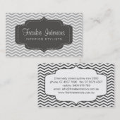 Visitenkarten > chevron2 [Holzkohle: Grau] Visitenkarte (Vorne/Hinten)