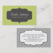 Visitenkarten > chevron2 [Holzkohle: Limon] Visitenkarte (Vorne/Hinten)