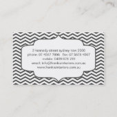 Visitenkarten > chevron2 [Holzkohle: Rosa] Visitenkarte (Rückseite)