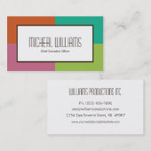 Visitenkarten Color Block CEO Company Visitenkarte (Vorne/Hinten)