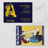 Visitenkarten Damen-Shooter Visitenkarte (Vorne/Hinten)