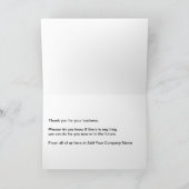 Visitenkarten Dankeskarte (Innenseite)