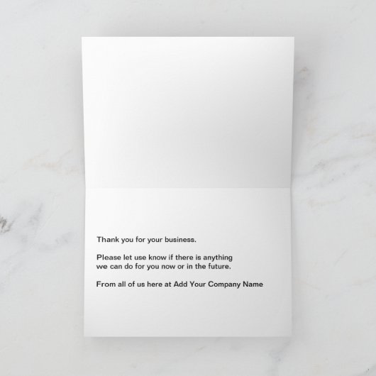 Visitenkarten Dankeskarte (Innenseite)