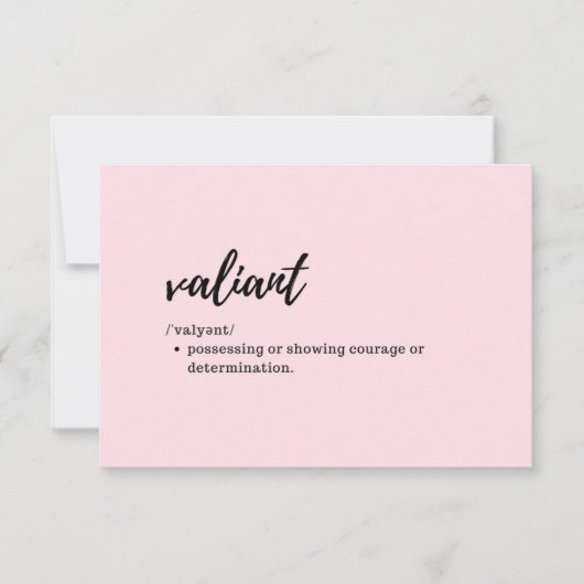 "Visitenkarten" - Definition des Valiant Einladung (Vorderseite)