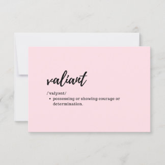 "Visitenkarten" - Definition des Valiant Einladung