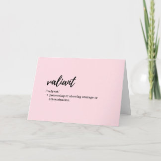 "Visitenkarten" - Definition des Valiant Karte