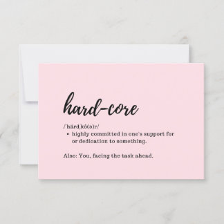 Visitenkarten - Definition von Hard Core Einladung