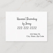 Visitenkarten, dekorativer Farbstreifen Visitenkarte (Rückseite)