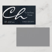 Visitenkarten der Black Leinwand Visitenkarte (Vorne/Hinten)
