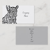 Visitenkarten der französischen Bulldogge Visitenkarte (Vorne/Hinten)