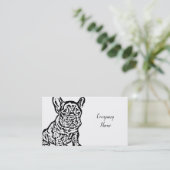 Visitenkarten der französischen Bulldogge Visitenkarte (Stehend Vorderseite)