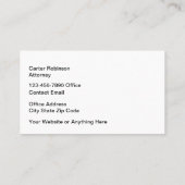 Visitenkarten der Justizbehörden Visitenkarte (Rückseite)