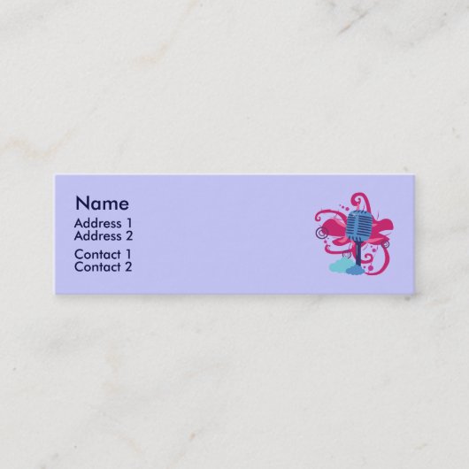 Visitenkarten der Mikrofone-Art Explosion Mini Visitenkarte (Vorderseite)