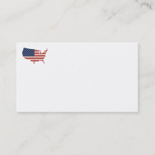 Visitenkarten der US-amerikanischen Flagge Visitenkarte (Vorderseite)