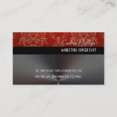 Visitenkarten der weißen Spitzen Visitenkarte (Rückseite)