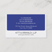 Visitenkarten des Anwalts Visitenkarte (Rückseite)