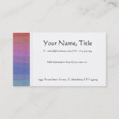 Visitenkarten des Farbpaletten-Entwurfs-5 Visitenkarte (Rückseite)