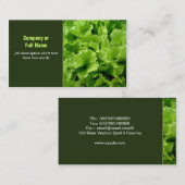 Visitenkarten des grünen Salats Visitenkarte (Vorne/Hinten)