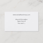 Visitenkarten des Metall-u. Visitenkarte (Rückseite)