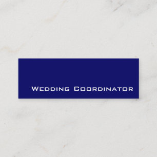 Visitenkarten des Navy White Hochzeitkoordinators Mini Visitenkarte