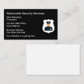 Visitenkarten des Security Services Security Guard Visitenkarte (Vorne/Hinten)