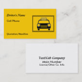 Visitenkarten des Taxifahrers Visitenkarte (Vorne/Hinten)