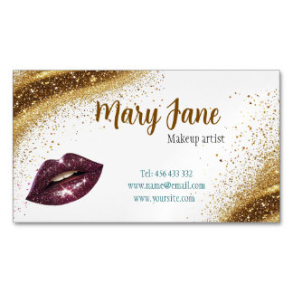 Visitenkarten-Design mit goldenem Glitzer Magnetische Visitenkarte