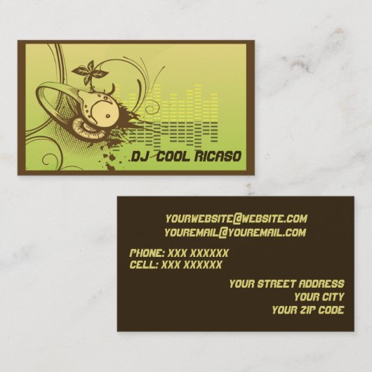 Visitenkarten DJ/Musik Visitenkarte (Vorne/Hinten)