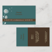 Visitenkarten, dunkel aquamarin/braun visitenkarte (Vorne/Hinten)