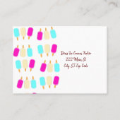 Visitenkarten, Eiscreme-Salon Visitenkarte (Rückseite)