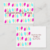 Visitenkarten, Eiscreme-Salon Visitenkarte (Vorne/Hinten)