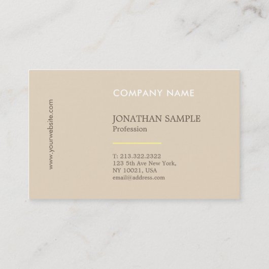 Visitenkarten Elegantes Berufliches Template Visitenkarte (Rückseite)