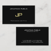 Visitenkarten Elegantes Monogramm Moderne Visitenkarte (Vorne/Hinten)