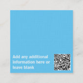 Visitenkarten - Empfehlen Sie einem Freund Sky Blu Quadratische Visitenkarte (Rückseite)